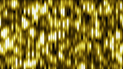 Poster - Bright golden pixels.Motion.Small particles in abstraction that shine with different sides .