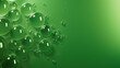 © RocknRoller Studios - Water Droplets Background. Green, Science Banner with Copy-Space.