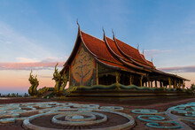 Thai Temple Thailand Ubon Ratchathani Province Famous Landmarks Such As Sirindhorn Wararam Phu Prao (Wat Phu Prao Temple)