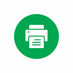 Poster - Print, printer icon vector on circle button