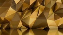 Gold Abstract 3D Background.