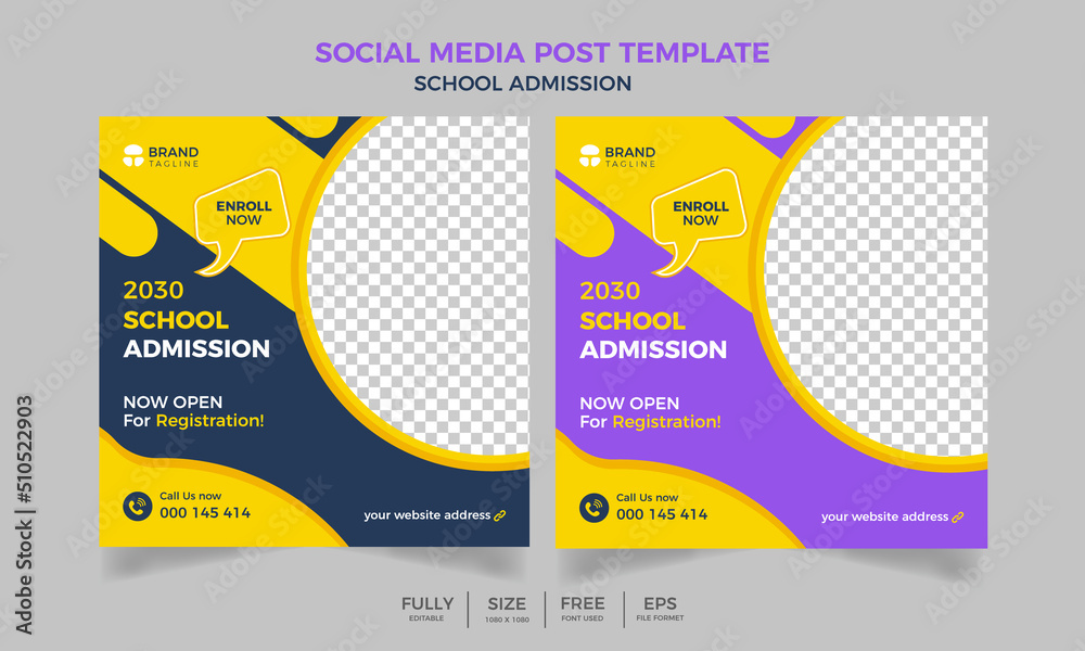 College Admission Social Media Post design, Education Social Media Post ...