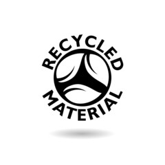 Sticker - Recycling of materials logo with shadow