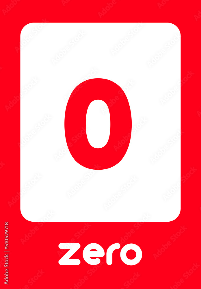Kids Learning Numbers cards. Flashcards with numbers and their names ...