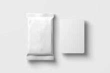 Trading Card Packaging 3D Rendering White Blank Mockup