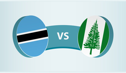 Wall Mural - Botswana versus Norfolk Island, team sports competition concept.