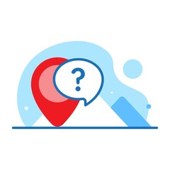Aufkleber - outside coverage zone, Unknown Location, enable location concept illustration flat design vector eps10. modern graphic element for landing page, empty state ui, infographic, icon