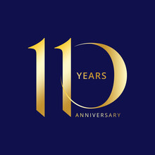 110 Years Anniversary Logo, Vector Template Design Element For Birthday, Invitation, Wedding, Jubilee And Greeting Card Illustration.