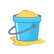 Sand bucket beach toys illustration