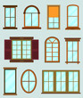 Windows collection vector illustrations