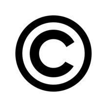 Copyright Symbol Isolated On White Background Vector