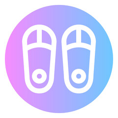 slippers gradient icon