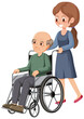 © brgfx - Elderly man in wheelchair with caregiver