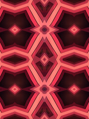 Leinwandbilder - 3d rendering digital illustration of abstract geometric shape with trendy gradient. Geometric background