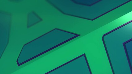 Poster - 3d rendering loop animation of abstract geometric shape with trendy gradient HD