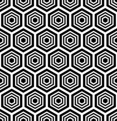 Wall Mural - Seamless geometric hexagons pattern. Honeycomb structure.