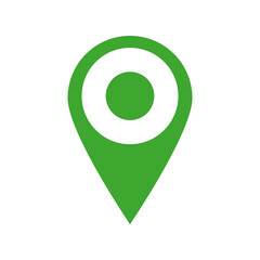 Poster - green marker. map pin. vector.