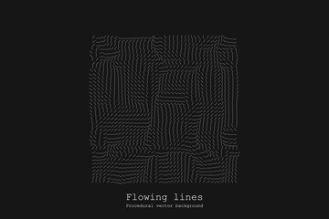 Poster - Abstract Line Matrix Pattern. Noise Flow Dynamic.
