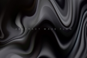Wall Mural - Abstract background luxury black fabric or liquid wave. Wavy folds of silk texture. Luxury vector background or elegant wallpaper.