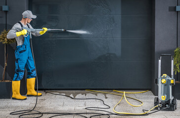 Sticker - Residential Garage Doors Powerful Pressure Washing