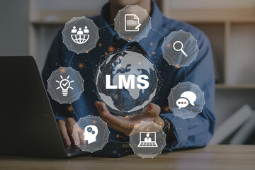 lms - learning management system for lesson and online education, course, application, study, e lear