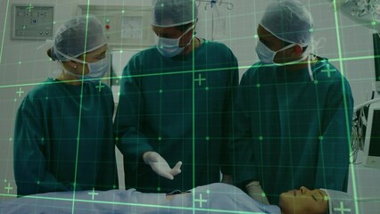 Poster - Animation of data processing over diverse doctors during surgery