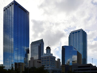 Sticker - Panorama der Downtown von Tampa, Florida