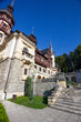 Old royal palace with towers in Carpathian