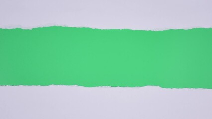 stop motion, torn paper transitions on green screen background