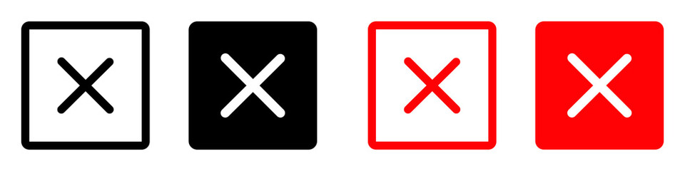 Cancel Vector icon set. delete illustration sign collection. reject symbol.