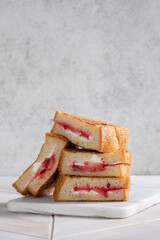 Wall Mural - Healthy Cream Cheese Strawberry Stuffed French Toast