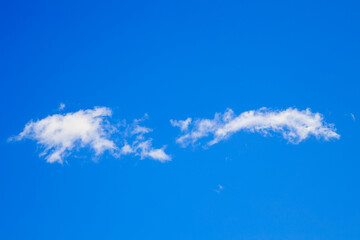 Canvas Print - beautiful blue sky with clouds in summer