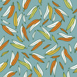 vector botanical seamless vintage decorative autumn leaf pattern greenery background wallpaper