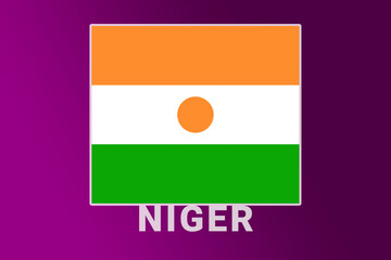 Wall Mural - Niger  flag. NE national banner. Niger  patriotism symbol and name.