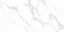 Carrara Statuario White Marble Texture Background, Calcutta Glossy Marble With Grey Streaks, Italian Bianco Cathedral Stone Texture, Interior Kitchen Or Bathroom Design For Ceramic Digital Tiles