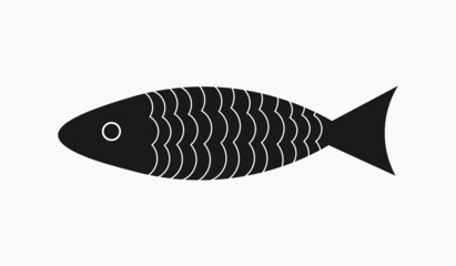 Wall Mural - fish symbol icon.