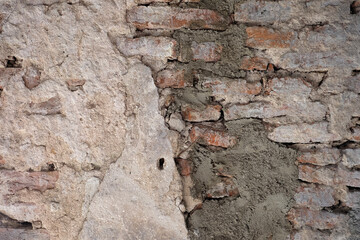 Poster - old stone brick texture background