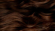 Closeup on luxurious brown hair texture.