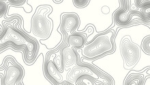 Topographic Map. Abstract Background With Lines And Circles. Black Mountain Contour Lines. Topographic Terrain. Black White Background With Space Grid Topographic Background.