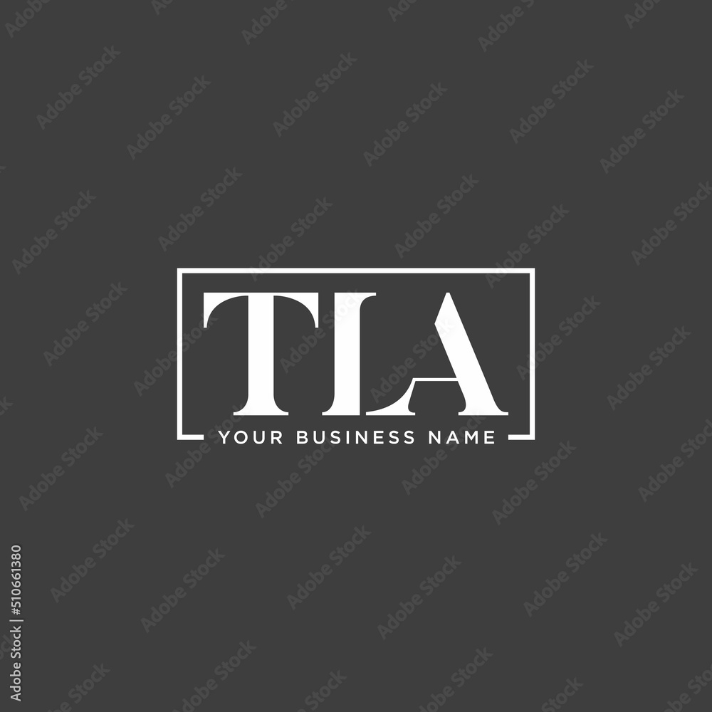 Tla Graphics Typography initial letter TLA monogram logo design Stock Vector | Adobe ...