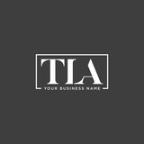 Typography initial letter TLA monogram logo design
