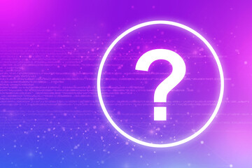 Poster - 2d rendering question mark concept
