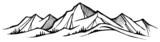 Fototapeta  - Mountain range sketch