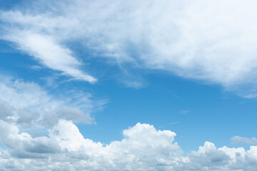 Wall Mural - beautiful blue sky and clouds in the weather day outdoor nature environment abstract background