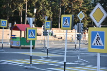 Children's Road With Road Signs And Markings
