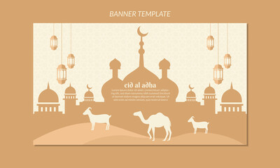 Canvas Print - islamic banner Eid al adha mubarak festival 