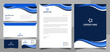 © Rubbble - Corporate business brand identity - stationary design - letterhead - business card - envelope - cover and folder design blue color