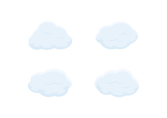 Wall Mural - cloud vector isolated on white background ep220