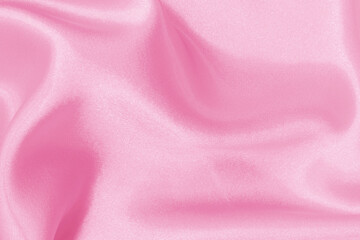 Wall Mural - Pink fabric cloth texture for background and design art work, beautiful crumpled pattern of silk or linen.