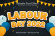 © Valiant15 - Labour Day 2022 Editable Text Effect 3 Dimension Emboss Cartoon Style